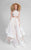 Terani Couture - Two-Piece High Collar Gown with Lace Appliques 1711P2713 In White and Neutral