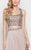 Terani Couture - Dazzling Crystalized Halter Straps Polyester A-Line Dress 1711P2719 In Silver and Neutral
