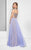 Terani Couture - Embelished Two Piece A-line with Side Slit Prom Gown  1711P2725 In Purple and Neutral