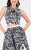 Terani Couture - Two Piece Patterned Hi-lo Prom Gown 1711P2728 In Black and White