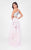 Terani Couture - Two Piece Halter Layered A-line Prom Gown 1711P2809 In Pink and Multi-color