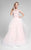 Terani Couture - Glamorous Jewelled Illusion Neck Polyester Ballgown Gown 1711P2828 In White