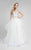 Terani Couture - Glamorous Jewelled Illusion Neck Polyester Ballgown Gown 1711P2828 In White