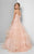 Terani Couture - Embelished Sweetheart Bodice with a Layered A-line Skirt Prom Gown 1711P2839 In Pink and Neutral
