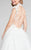 Terani Couture - Cap-sleeve Open Back Ballgown 1711P2840 In White and Gold