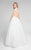 Terani Couture - Cap-sleeve Open Back Ballgown 1711P2840 In White and Gold