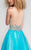 Terani Couture - Elegant Beaded V-Neck Polyester Ballgown Dress 1711P2846 - Blue
