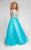 Terani Couture - Elegant Beaded V-Neck Polyester Ballgown Dress 1711P2846 - Blue