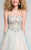Terani Couture - Dazzling Beaded Strapless Sweetheart Polyester A-line Dress 1711P2855 In Blue and Gold
