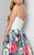 Terani Couture - Sweetheart Floral Print Mikado Gown 1711P2862 In White and Multi-Color