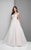 Terani Couture - Lace Accented Illusion Bodice Tulle Ballgown 1711P2864 In White