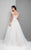 Terani Couture - Lace Accented Illusion Bodice Tulle Ballgown 1711P2864 In White