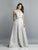 Dave & Johnny - A7854 Embellished A-line Dress With Strappy Back In Silver