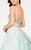 Terani Couture - Embelished Low Back Prom Gown 1711P2872 In Blue and Gold