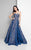 Terani Couture - Strapless Sweetheart Beaded Ball Gown 1711P2874 In Blue and Neutral