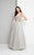 Terani Couture - Charming Sleeveless Illusion Neck Polyester A-Line Gown 1711P2876 In Neutral