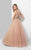 Terani Couture - Charming Sleeveless Illusion Neck Polyester A-Line Gown 1711P2876 In Neutral