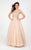 Terani Couture - Charming Sleeveless Illusion Neck Polyester A-Line Gown 1711P2876 In Neutral