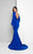 Terani Couture - Elegant Long Sleeve Mermaid Dress 1712E3647 In Blue