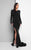 Terani Couture - Elegant Long Sleeve Mermaid Dress 1712E3647 In Black