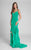 Terani Couture - Classy Sleeveless Sweetheart Fit and Flare Ruffled Dress 1712P2445 in Green
