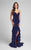 Terani Couture - Classy Sleeveless Sweetheart Fit and Flare Ruffled Dress 1712P2445 in Blue