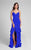 Terani Couture - Classy Sleeveless Sweetheart Fit and Flare Ruffled Dress 1712P2445 in Blue