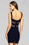 7856 Short Cocktail Dress with Illusion Cut-Outs