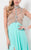 Terani Couture - Crystal Illusion Empire Gown 1712P2453 In Blue and Green