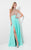 Terani Couture - Crystal Illusion Empire Gown 1712P2453 In Blue and Green