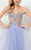 Terani Couture - Dazzling Beaded Illusion Neck Polyester A-line Gown 1712P2456 In Purple