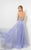 Terani Couture - Dazzling Beaded Illusion Neck Polyester A-line Gown 1712P2456 In Purple