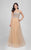 Terani Couture - Dazzling Beaded Illusion Neck Polyester A-line Gown 1712P2456 In Purple