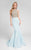 Terani Couture - Breathtaking Beaded Halter Neck Mermaid Dress 1712P2457 In Blue