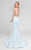 Terani Couture - Breathtaking Beaded Halter Neck Mermaid Dress 1712P2457 In Blue