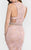 Terani Couture - Lacy Mermaid Gown with Side Cutouts 1712P2461 In Pink