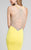 Terani Couture - Alluring Beaded V-neck Mermaid JerseyGown 1712P2481 In Yellow
