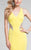 Terani Couture - Alluring Beaded V-neck Mermaid JerseyGown 1712P2481 In Yellow
