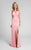 Terani Couture - Stunning Sleeveless V-Neck Polyester Column Gown1712P2484 In Pink