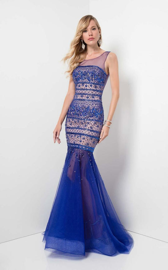 Terani Couture - Sequined Illusion Gown 1712P2493