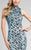 Terani Couture - Beautiful Beaded Pattern Mock Neck Mermaid Gown 1712P2494 In Blue