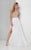 Terani Couture - Illusion Sweetheart Chiffon Gown 1712P2512 In White