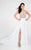 Terani Couture - Illusion Sweetheart Chiffon Gown 1712P2512 In White