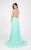 Terani Couture - Illusion Sweetheart Chiffon Gown 1712P2512 In White
