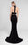 Terani Couture - Fashion-forward Choker Neck Stretch Jersey Mermaid Dress 1712P2518 In Black