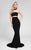 Terani Couture - Fashion-forward Choker Neck Stretch Jersey Mermaid Dress 1712P2518 In Black