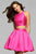 7858 Short Mikado Two-Piece Cocktail Dress