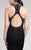 Terani Couture - Crystal and Pearl Halter Fit and Flare Prom Gown 1712P2534 In Black