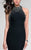 Terani Couture - Crystal and Pearl Halter Fit and Flare Prom Gown 1712P2534 In Black