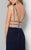 Terani Couture - Lavish Shirred Sheath Gown with Gilded Details 1712P2535 In Blue